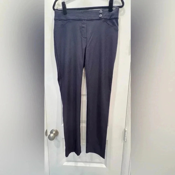 Maurices Navy Textured Elastic Waist Pants - Picture 2 of 12
